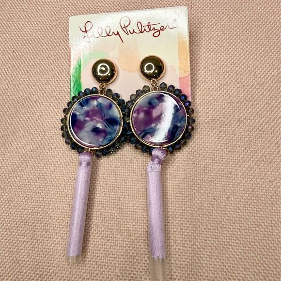 Lilly Pulitzer Jewelry - Lilly Pulitzer Purple Tassel Earrings Fashion Jewelry statement gift
